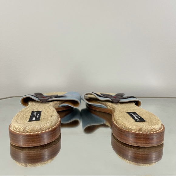 KATE SPADE Brown Flower Accent Espadrille Sandal Slides - Picture 6 of 10